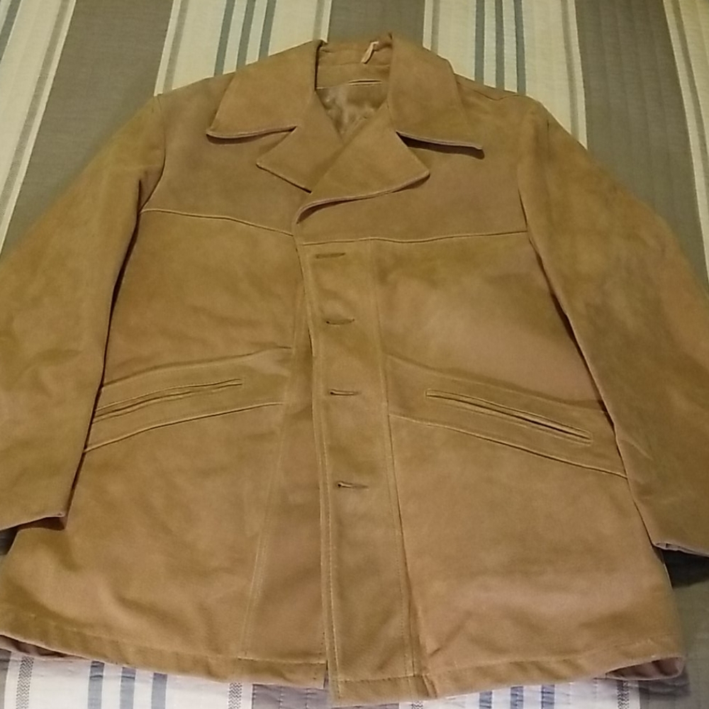 Suede leather jacket